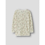 Name It Snow White Flowers + Leafs Nmfwang Wool Needle Ls Top Noos