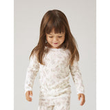 Name It Snow White Flowers + Leafs Nmfwang Wool Needle Ls Top Noos