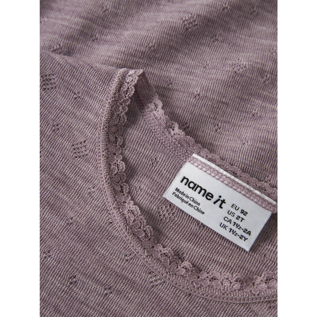 Name It Toadstool Nmfwang Wool Needle Ls Top Solid Noos