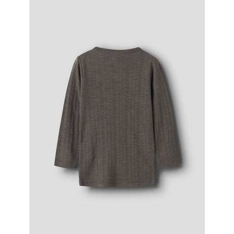 Name It Morel Nmmwang Wool Needle Ls Top Solid Noos