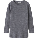 Name It Folkstone Gray Nmnwax Wool Rib Ls Top Noos