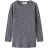 Name It Folkstone Gray Nmnwax Wool Rib Ls Top Noos