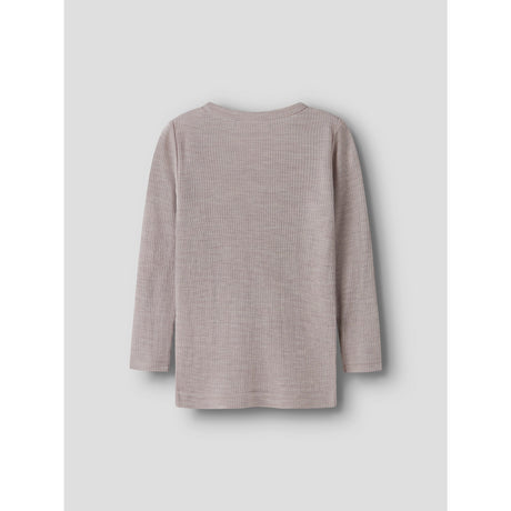 Name It Violet Ice Nmnwax Wool Rib Ls Top Noos