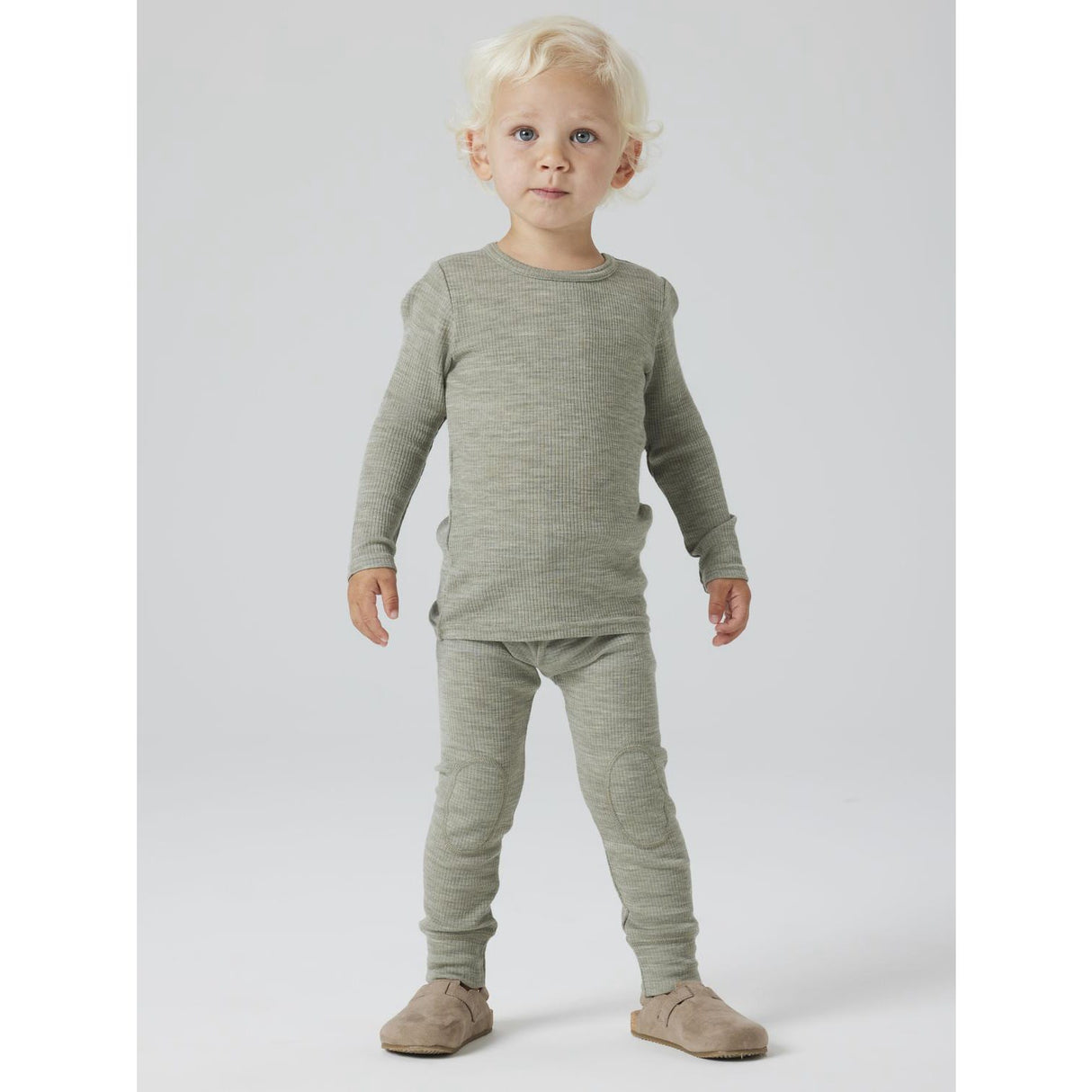 Name It Mulled Basil Nmnwax Wool Rib Ls Top Noos
