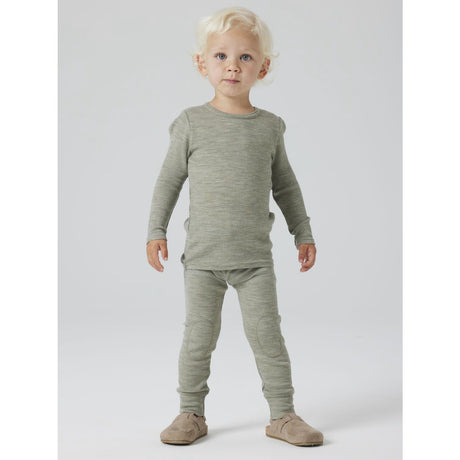 Name It Mulled Basil Nmnwax Wool Rib Ls Top Noos