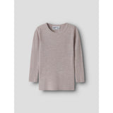 Name It Violet Ice Nmnwax Wool Rib Ls Top Noos