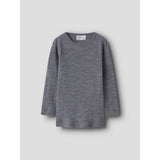 Name It Folkstone Gray Nmnwax Wool Rib Ls Top Noos