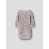Name It Violet Ice Flowers + Leafs Nbfwang Wool Needle Ls Body Noos