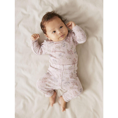Name It Violet Ice Flowers + Leafs Nbfwang Wool Needle Ls Body Noos