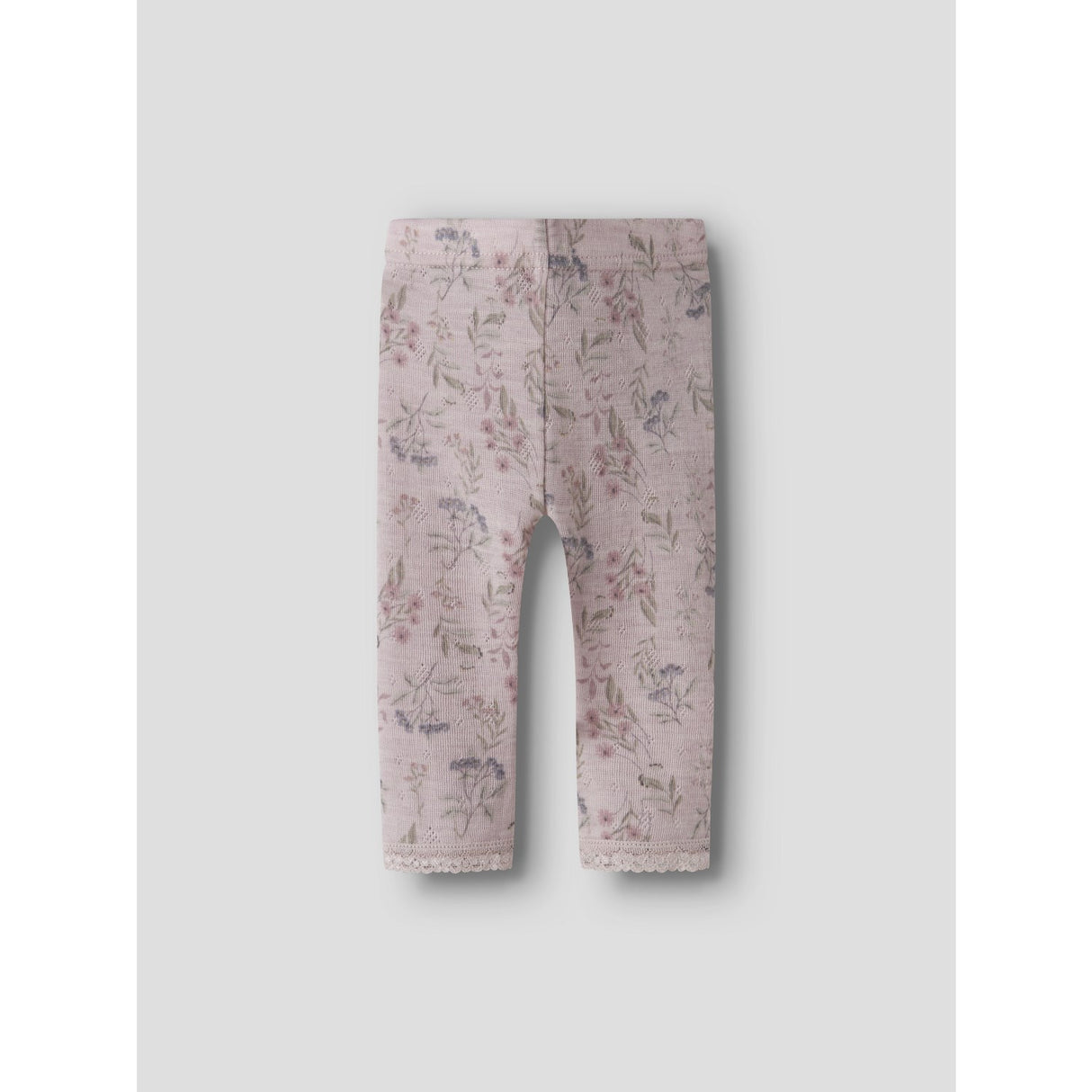 Name It Violet Ice Flowers And Leafs Nbfwang Wool Needle Leggings Noos
