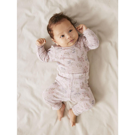 Name It Violet Ice Flowers And Leafs Nbfwang Wool Needle Leggings Noos
