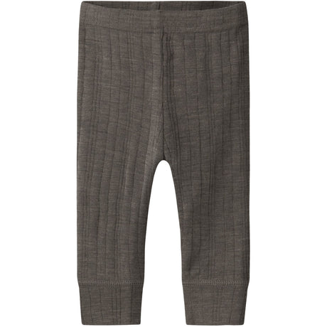 Name It Morel Nbmwang Wool Needle Longjohn Solid Noos