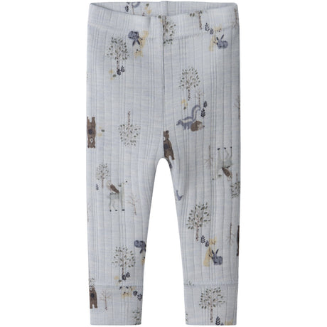 Name It Arctic Ice Forest Animal Nbmwang Wool Needle Longjohn Noos