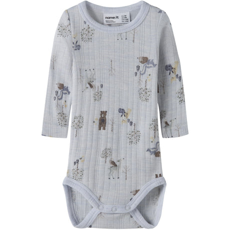 Name It Arctic Ice Forest Animals Nbmwang Wool Needle Ls Body Noos