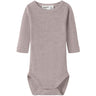 Name It Violet Ice Nbnwax Wool Rib Ls Body Noos