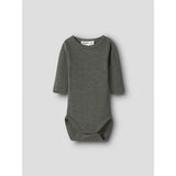 Name It Mulled Basil Nbnwax Wool Rib Ls Body Noos
