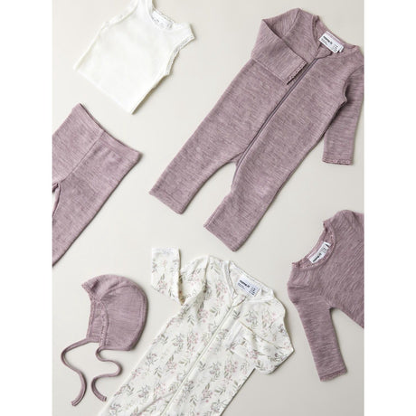 Name It Snow White Flowers + Leafs Nbfwang Wool Needle Nightsuit Noos