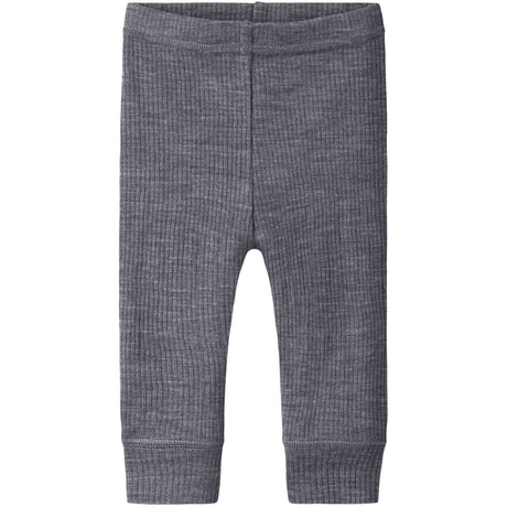 Name It Folkstone Gray Nbnwax Wool Rib Leggings Noos