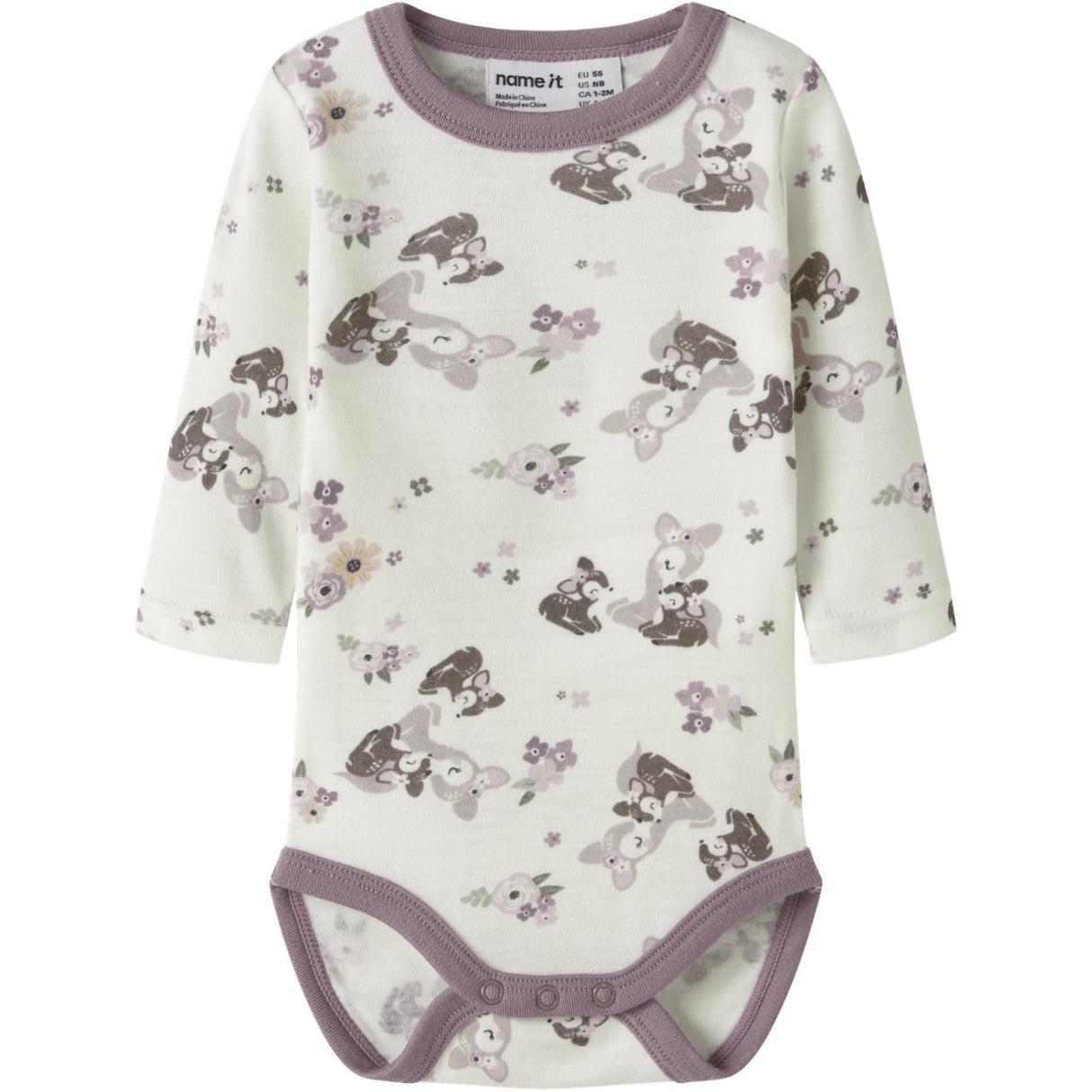Name It Snow White Bambi + Flowers Nbfwillit Wool Ls Body