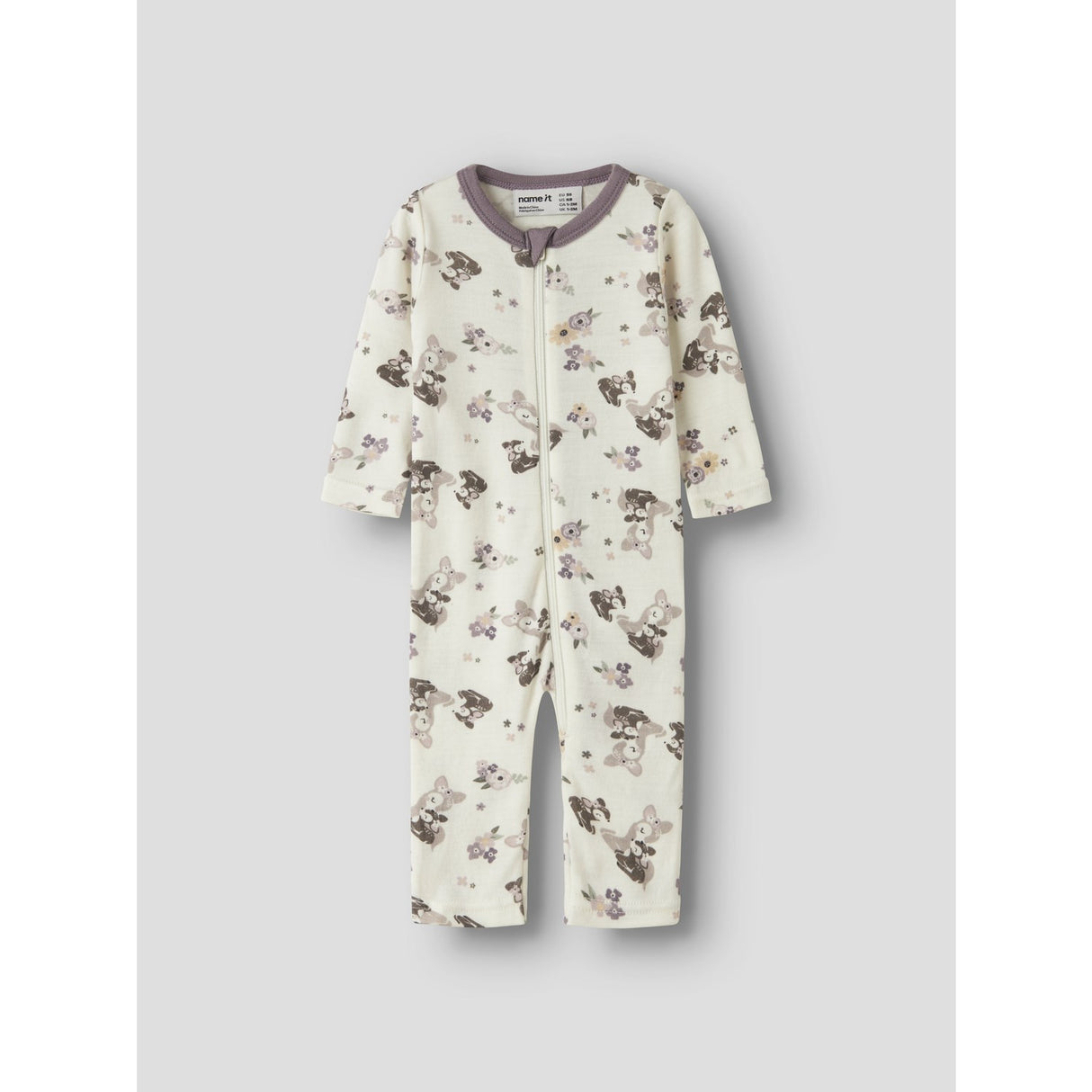 Name It Snow White Bambi + Flowers Nbfwillit Wool Ls Suit
