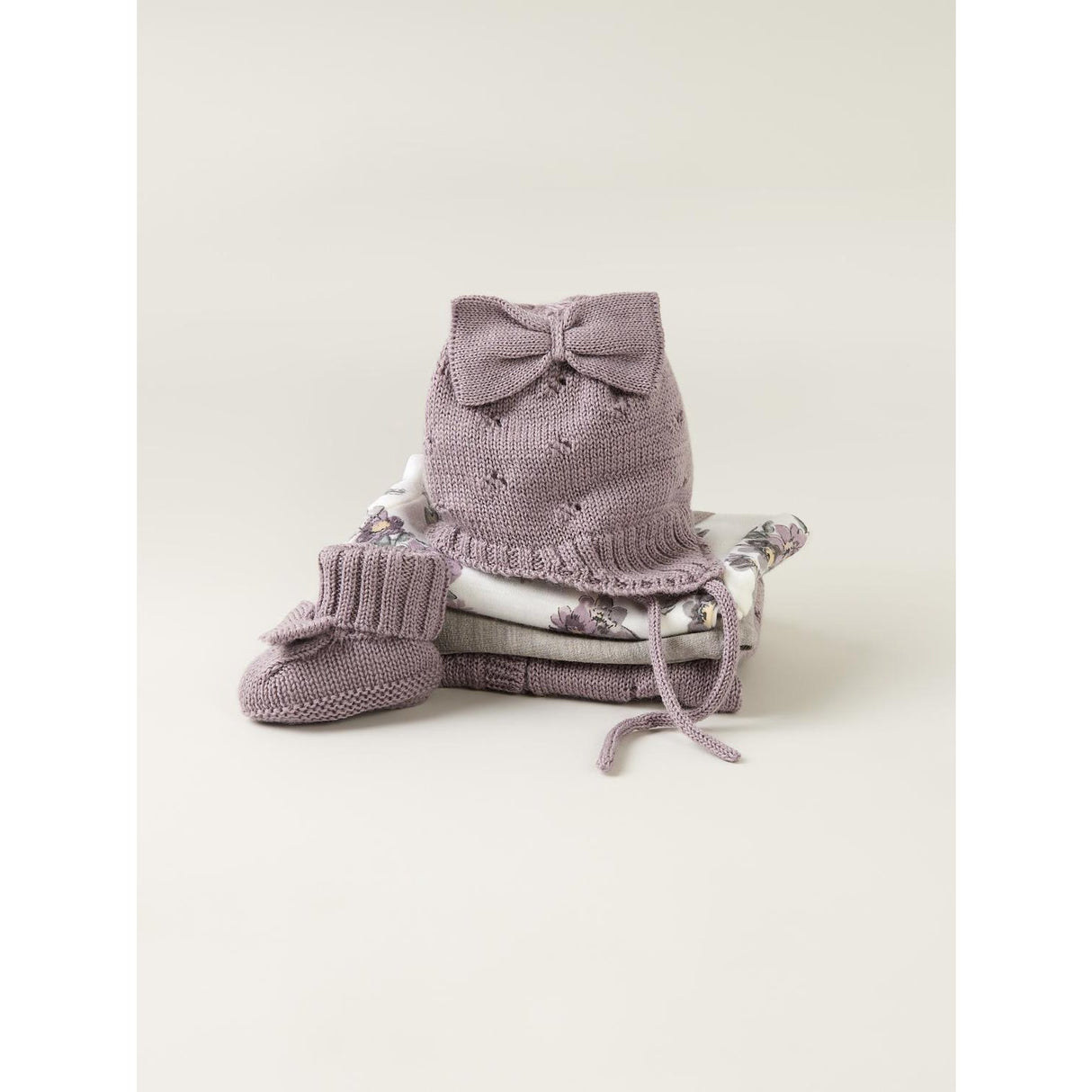 Name It Toadstool Bow Nbfwrilla Wool Knit Slippers