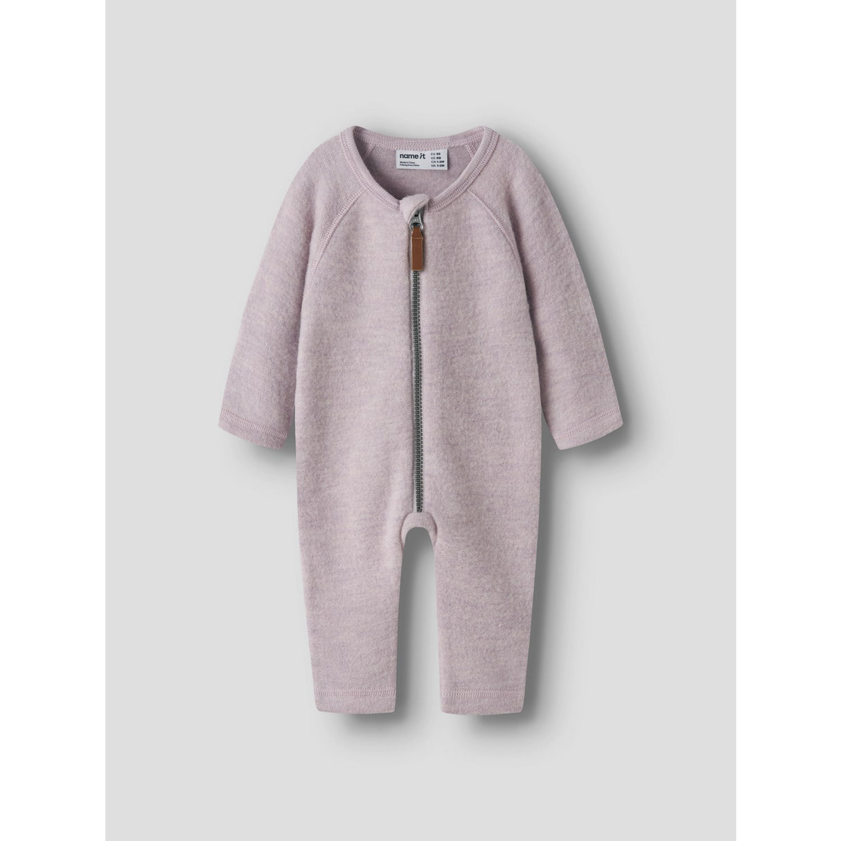 Name It Violet Ice Nbfwmino Wool Bru Ls Suit