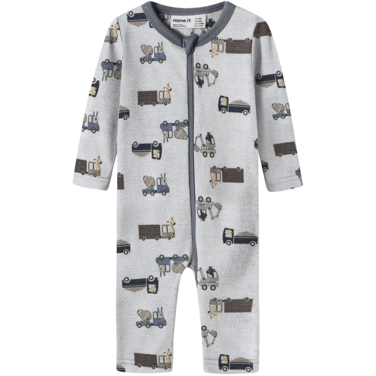 Name It Arctic Ice Animals At Work Nbmwillit Wool Ls Suit