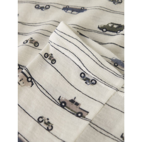 Name It Snow White Highway Nbmwang Wool Rib Longjohn Aop Noos