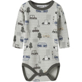 Name It Mineral Gray City Cars Nbmwillow Wool Ls Body
