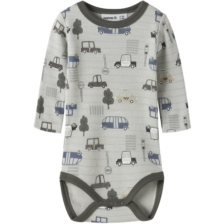 Name It Mineral Gray City Cars Nbmwillow Wool Ls Body