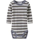 Name It Snow White Morel/Folkstone Gray Nbmwang Wool Needle Ls Body Noos