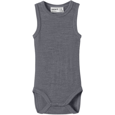 Name It Folkstone Gray Nbnwax Wool Rib Tank Body