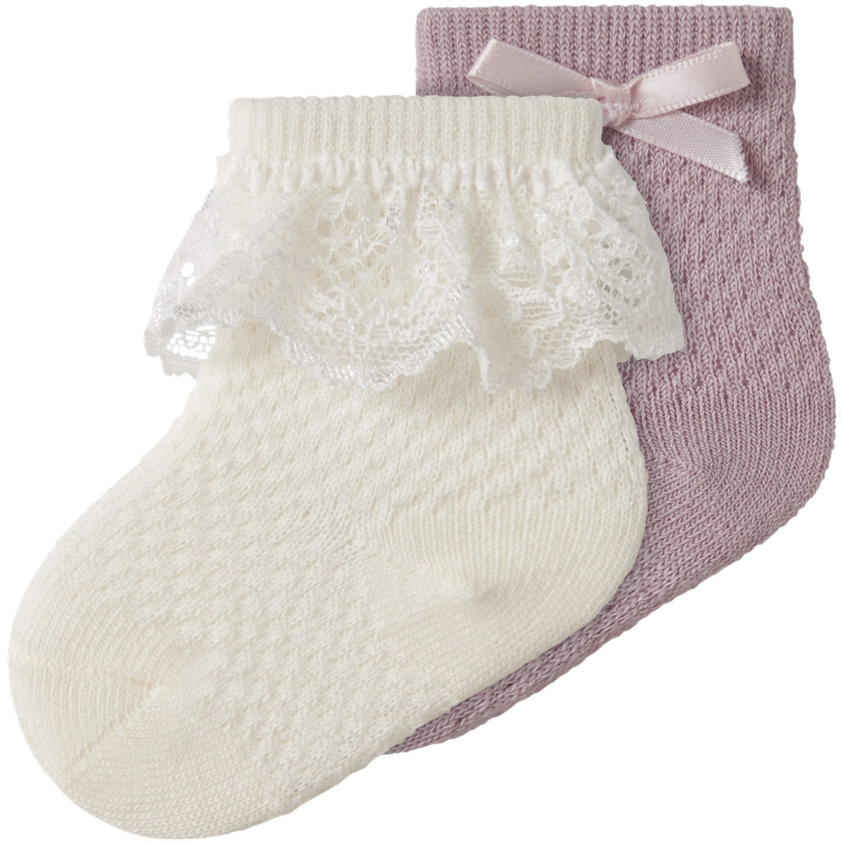 Name It Violet Ice Nbfwakma Wo/Bl Structure 2P Socks