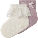 Name It Violet Ice Nbfwakma Wo/Bl Structure 2P Socks
