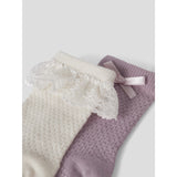 Name It Violet Ice Nbfwakma Wo/Bl Structure 2P Socks