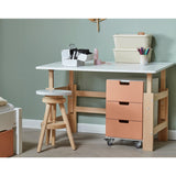 Manis-h Snow White Justerbart Skrivebord With Stel I Bøgetræ