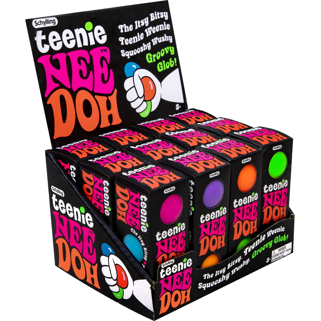 NeeDoh Teenie Nedoh 3-Pack Asst. CDU