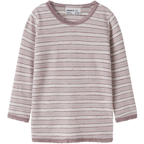 Name It Snow White Violet Ics + Toadstool Nmfwang Wool Needle Ls Top Noos