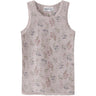 Name It Violet Ice Flowers + Leafs Nmfwang Wool Needle Tank Top