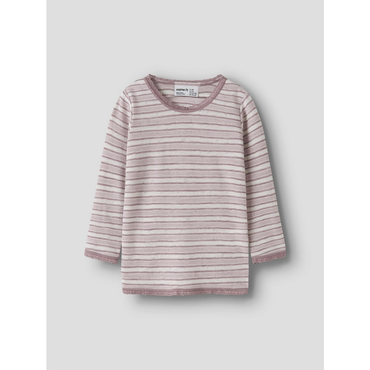 Name It Snow White Violet Ics + Toadstool Nmfwang Wool Needle Ls Top Noos