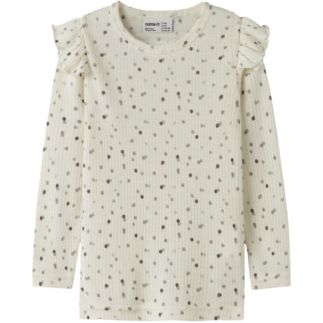 Name It Snow White Double Dots Nmfwomi Wo/Mo Ls Top