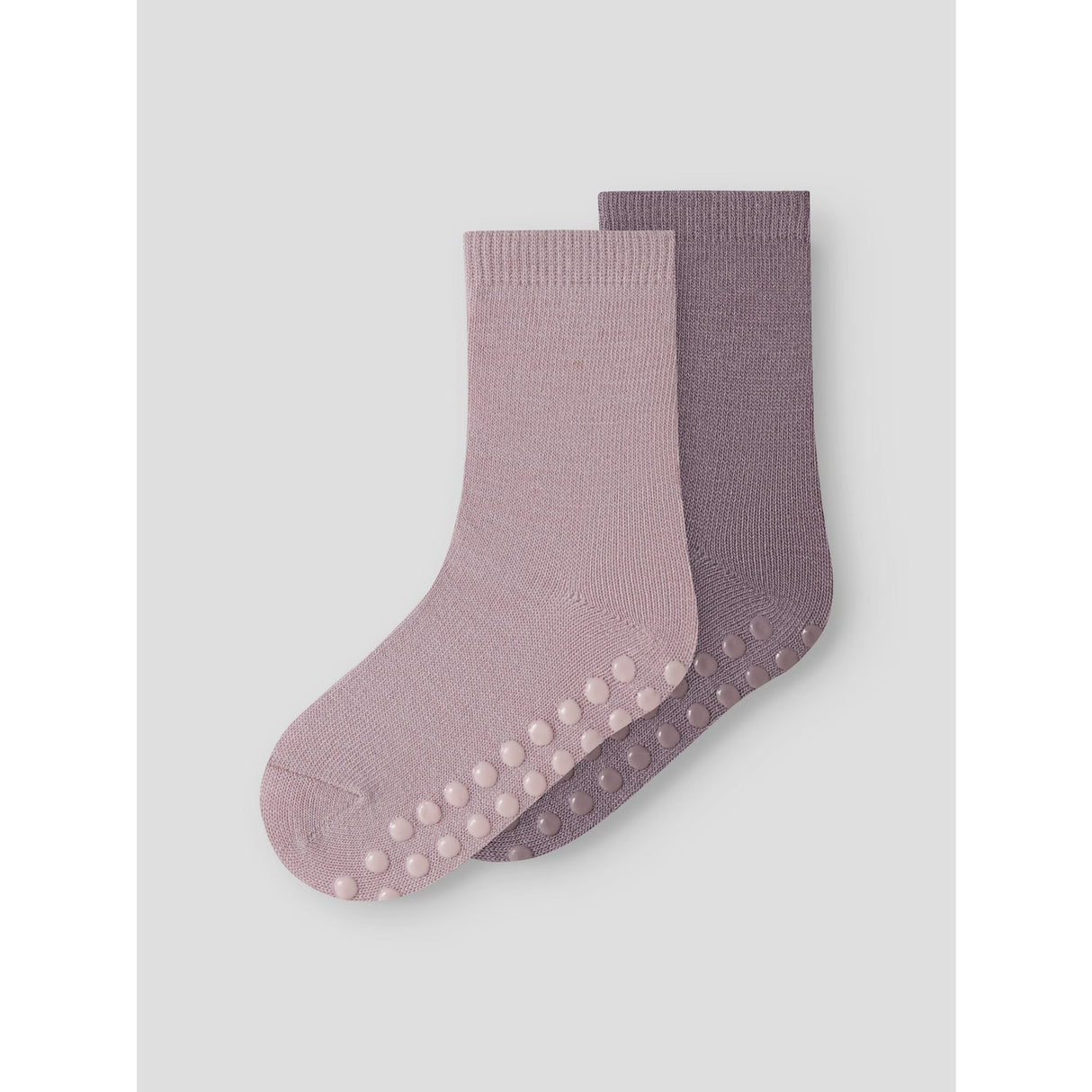Name It Violet Ice Nmfwak Wo/Bl 2P Socks W/Non Skid