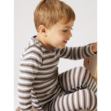 Name It Snow White Morel/Folksotne Gray Nmmwang Wool Needle Ls Top Noos
