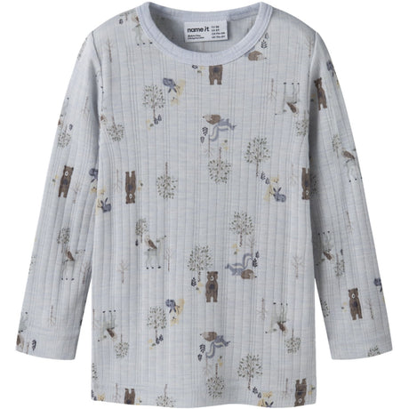 Name It Arctic Ice Forest Animals Nmmwang Wool Needle Ls Top Noos