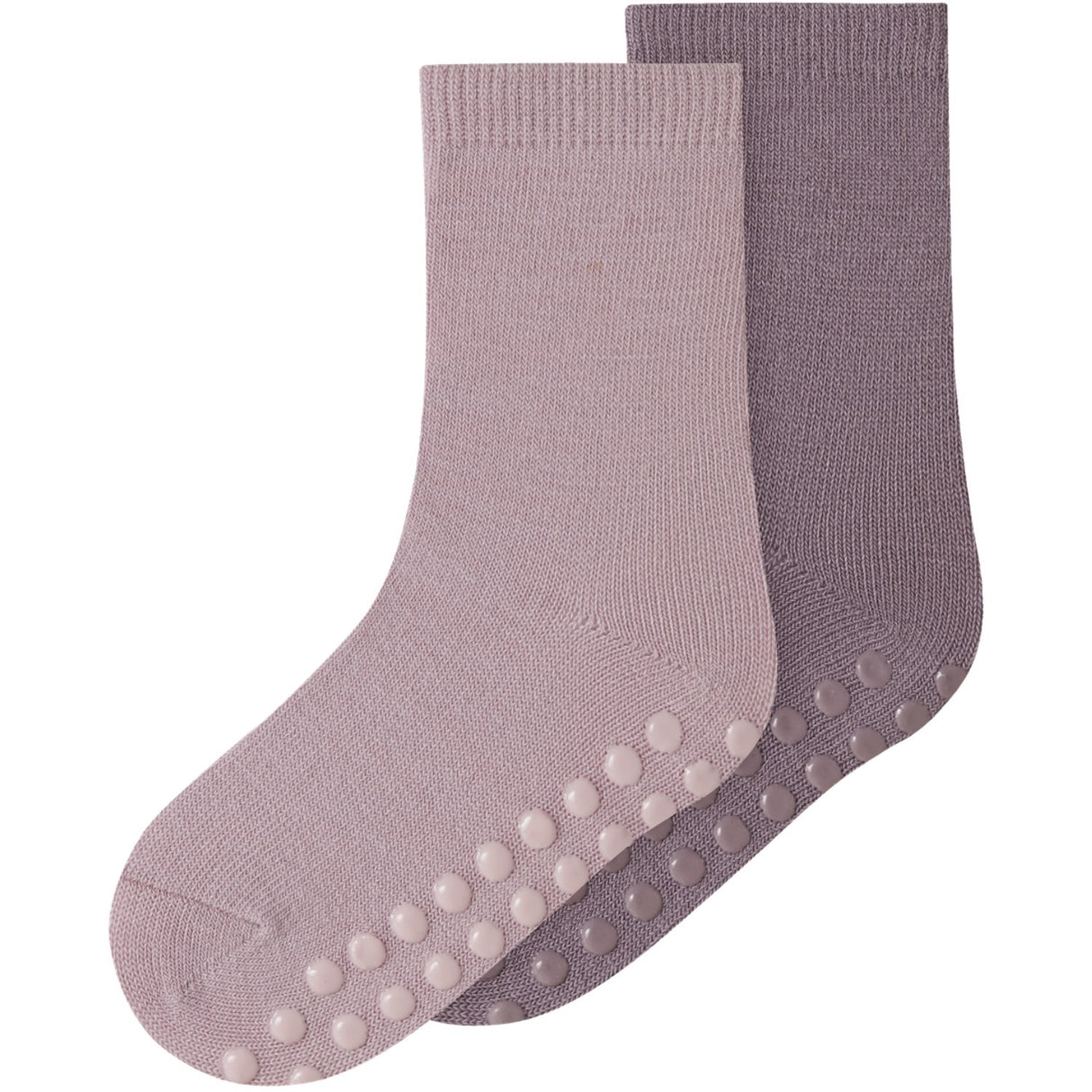 Name It Violet Ice Nmfwak Wo/Bl 2P Socks W/Non Skid