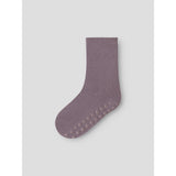 Name It Violet Ice Nmfwak Wo/Bl 2P Socks W/Non Skid