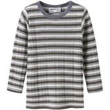 Name It Snow White Morel/Folksotne Gray Nmmwang Wool Needle Ls Top Noos