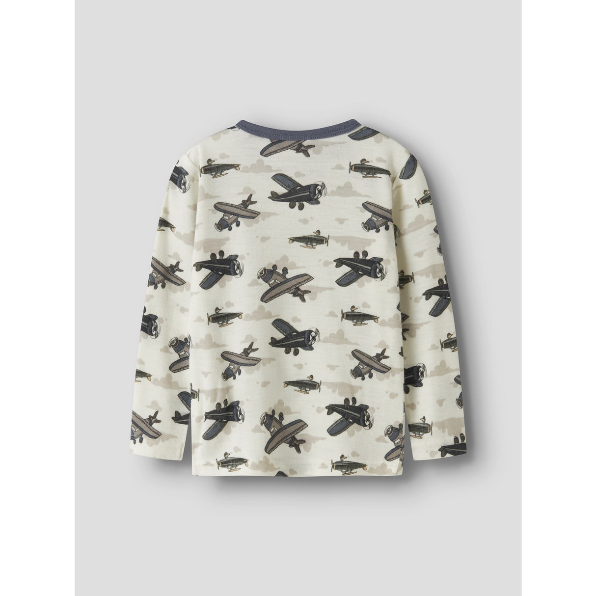 Name It Snow White Airplanes Nmmwillitus Wool Ls Top