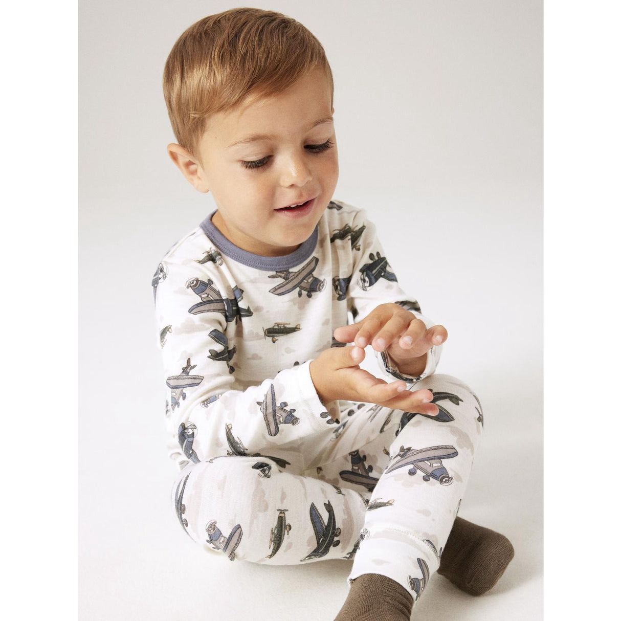 Name It Snow White Airplanes Nmmwillitus Wool Longjohn