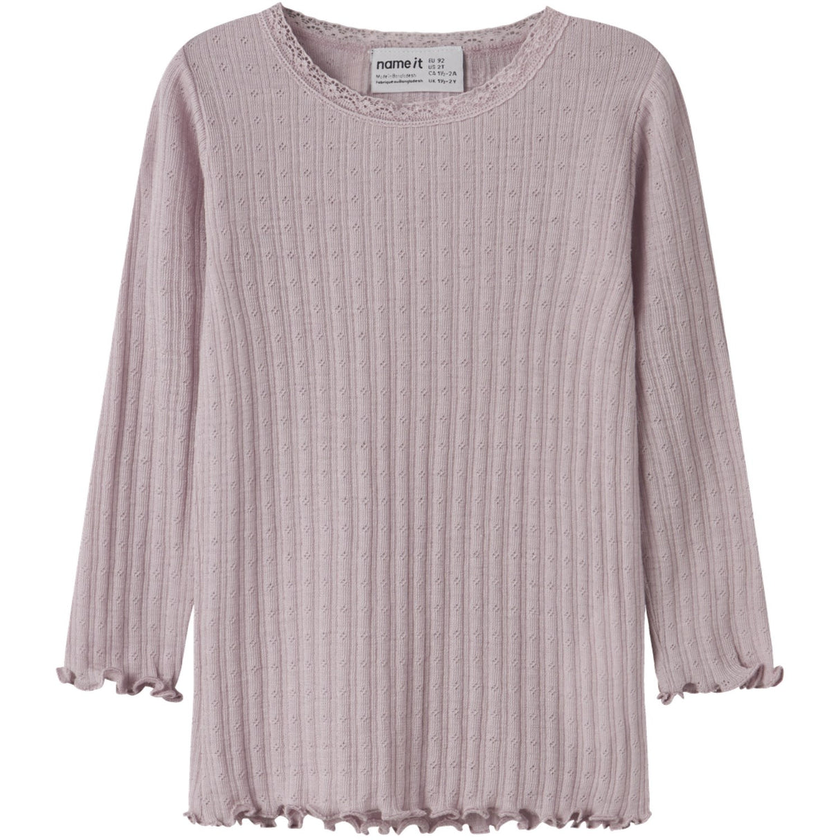 Name It Violet Ice Nmfwossa Wo/Si Rib Ls Top